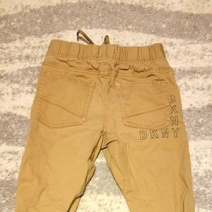 Boys dkny khaki joggers size 7 like new